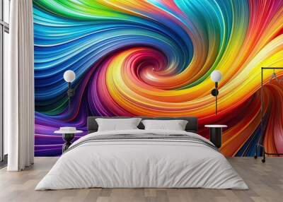 Abstract background with dynamic swirls and vibrant colors, abstract, background, swirls, vibrant, colors, artistic, texture Wall mural