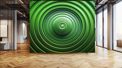 Abstract background with smooth dark green concentric circles, abstract, background, texture, circles, green, dark, smooth Wall mural