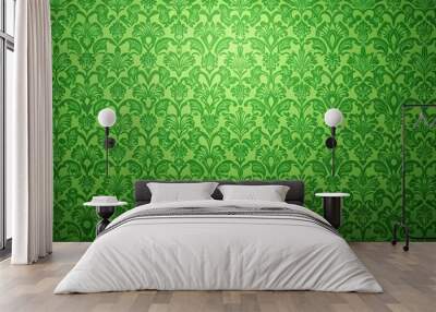 Abstract green wallpaper with organic patterns, green, wallpaper, background,nature, abstract, organic, design, texture Wall mural