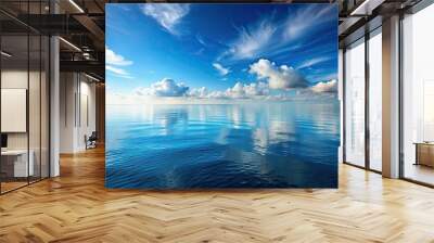 Peaceful scene of a calm sky and ocean , tranquil, serene, beautiful, horizon, water, blue, nature, peaceful, relaxation Wall mural