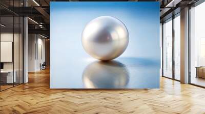 Pearl shining on a clear background, pearl, jewelry,shiny, elegance, luxury, precious, gemstone, beautiful, close-up, object Wall mural