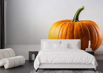 Pumpkin isolated on background, Halloween, autumn, orange, harvest, vegetable, spooky, decoration, seasonal, gourd Wall mural