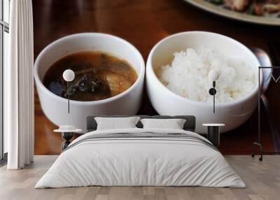 korean soybean paste stew and rice Wall mural