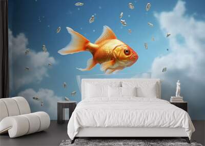 goldfish in aquarium Wall mural