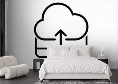 Upload to cloud flat icon for apps and websites
 Wall mural