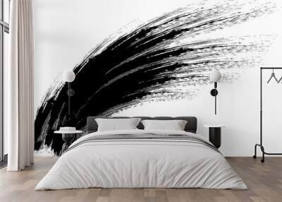 Brush strokes. Vector paintbrush templates. vector black line, grunge brush strokes ink paint isolated on white background Wall mural