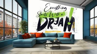 Urban typography hipster street art graffiti slogan print with neon spray, t shirt graphics print vector illustration design for graphic t- shirt Wall mural