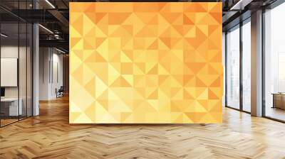 Abstract geometry triangle yellow mosaic texture background pattern. Wall mural