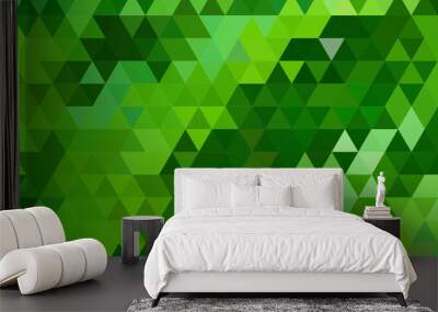 Abstract texture geometry  triangle  green pattern background.vector Wall mural