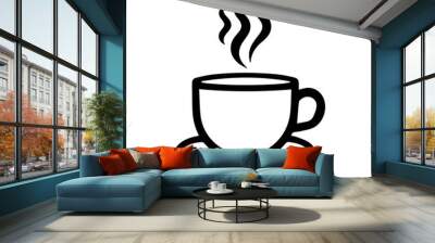 Coffee cup icon Wall mural