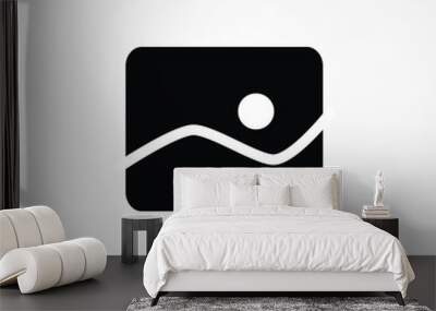 Picture image icon. Simple design on white background. Wall mural