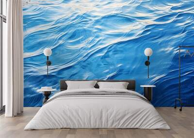 Gorgeous design of blue water reflecting sunlight Wall mural