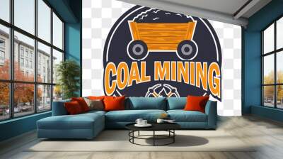 coal mining insignia. vector illustration Wall mural