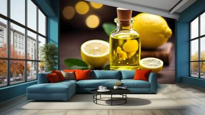 olive oil and lemon Wall mural