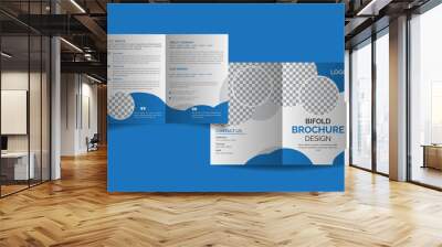 creative simple abstract bifold brochure design template  Wall mural