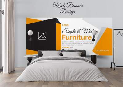 simple creative modern Furniture web banner design template  Wall mural