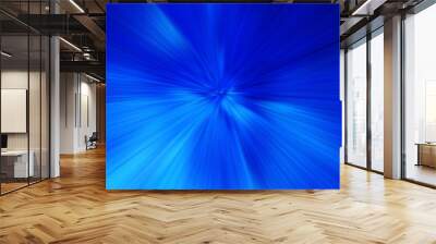 Blue Abstract Zoom Motion background Wall mural