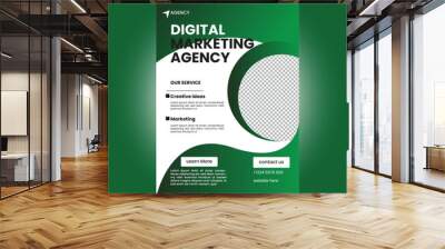 Digital marketing agency flyer design Wall mural