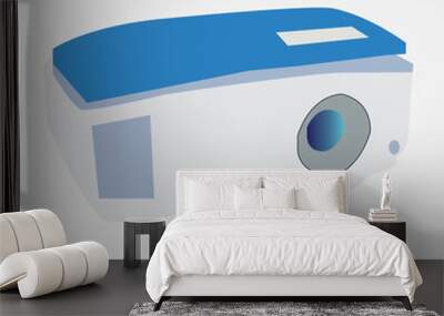 video projector on white background Wall mural