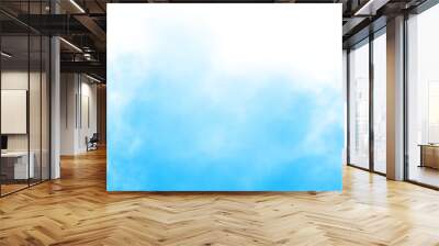 Light Blue Smoke transparent background. Realistic fog or mist texture isolated on background. Vector isolated smoke PNG Wall mural