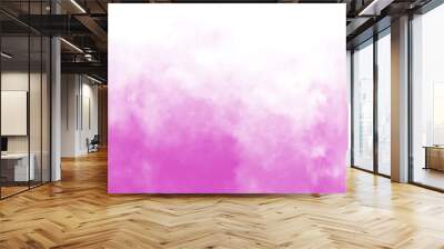 Pink Color Fog or smoke isolated transparent background. White vector cloudiness, mist or smog background. PNG image Wall mural