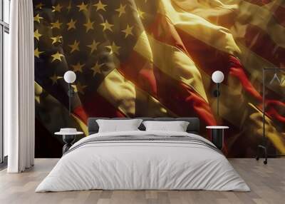 USA  color background concept for Independence Wall mural