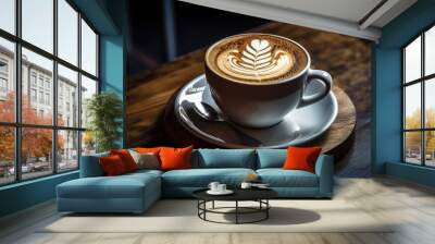 Realistic photos of coffee for display. Wall mural