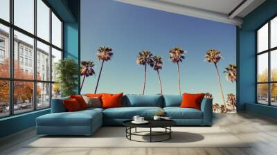 Palm Trees in Retro Style Wall mural