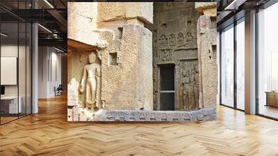 ancient buddhist cave temple in maharashtra Wall mural