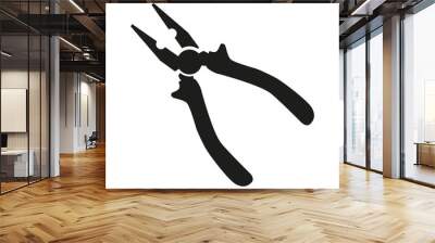 Open plier silhouette Wall mural