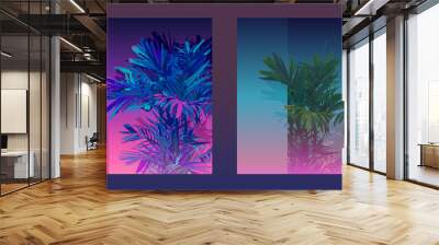 tropical palm background 2 type Wall mural