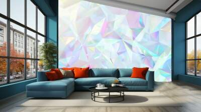 A 3D rendering of a crystal structure with a rainbow of colors. AIG51A. Wall mural