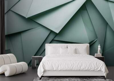 A background of sage green envelopes. AIG51A. Wall mural