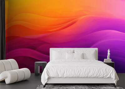 A flowing multicolored gradient background of pink, orange, purple, and yellow. AIG51A. Wall mural