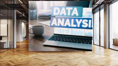 Data Analysis for Business and Finance Concept. interface showing future computer technology of profit analytic, online marketing research and information report for digital business strategy. uds Wall mural