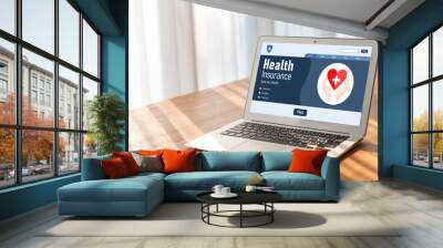 Health insurance web site modish registration system for easy form filling Wall mural