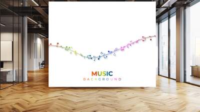 Colorful gradient music background design Wall mural