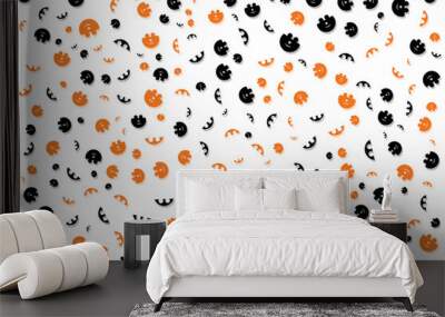 seamless pattern with colorful confetti for Halloween festival Wall mural