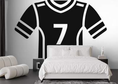 Sports jersey shirt icon and vector illustration design Wall mural