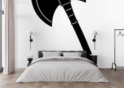 Axe silhouette vector illustration  Wall mural