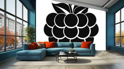 Raspberry silhouette vector icon illustration  Wall mural