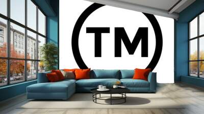 tm symbol trademark on transparent background Wall mural