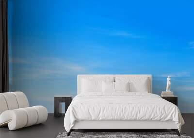 blue sky with puffy clouds Wall mural