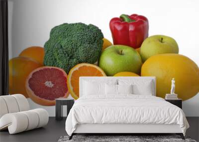 Fruit transparent sample mockup isolated png with no background. Wall mural