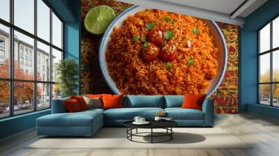 Jollof rice, a popular West African food Wall mural