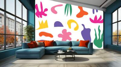 Vector modern hand drawn set with abstract elements. Design creation kit. Wall mural