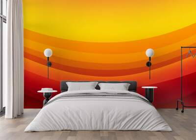 Fiery Gradient Background: Warmth of Yellow, Orange, and Red Tones - Abstract Design with a Modern Concept, Ideal for Artistic Illustrations and Vibrant Wallpapers. Wall mural