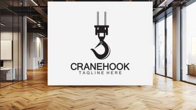 Crane hook logo icon vector illustration design  template Wall mural