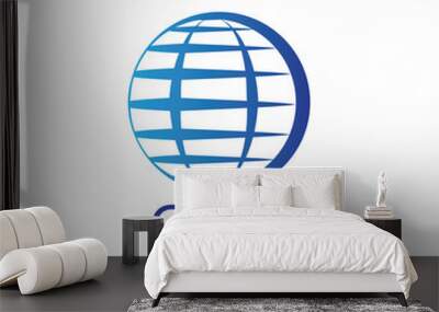 globe logo and icon Vector design Template-Vector Wall mural