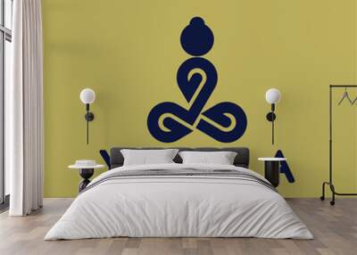 simple yoga logo icon vector design template Wall mural